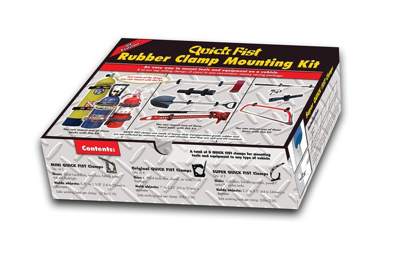 Quick Fist Clamp Mounting kit-90010 (contains 8 pieces), Black - Image 1
